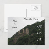 Castle Wedding Bewaar de datum Aankondigingskaart (Voorkant / Achterkant)