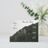 Castle Wedding Bewaar de datum Aankondigingskaart (Staand voorkant)