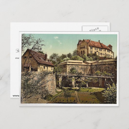 Castle, (westzijde), Nuremberg, Beieren, Duitsland Briefkaart (Voorkant / Achterkant)