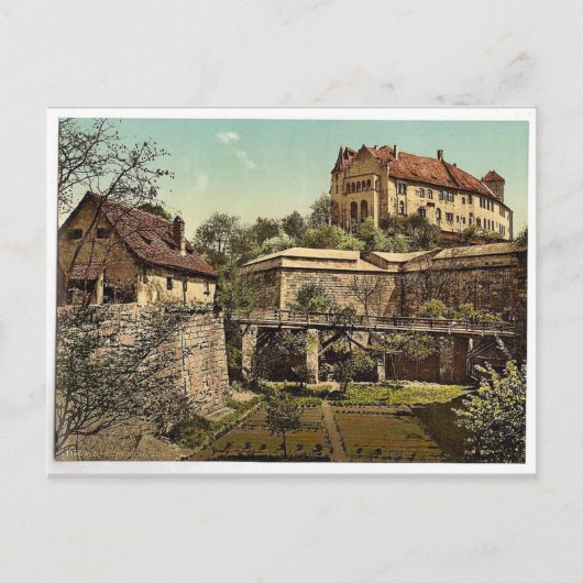 Castle, (westzijde), Nuremberg, Beieren, Duitsland Briefkaart (Voorkant)