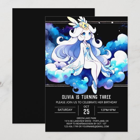 Castle Whimsy Princess Verjaardag Kaart (Voorkant / Achterkant)