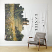 Castle Wildflowers Wedding Photo Backdrop Wandkleed (In Situ (horizontaal))