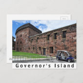 Castle Williams, het eiland van gouverneur Briefkaart (Voorkant / Achterkant)