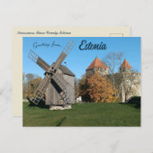 Castle Windmill in Kuressaare Saare County Estonia Briefkaart (Voorkant / Achterkant)