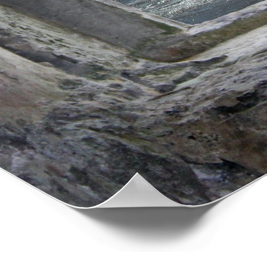 Castle Window Illusion with Seascape Uitzicht Poster (Hoek)