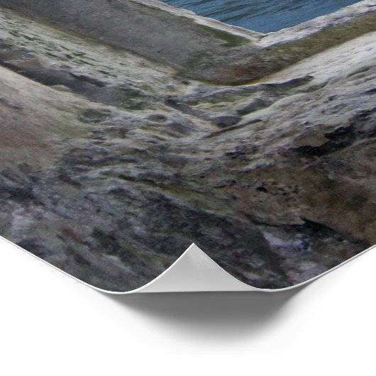 Castle Window met een Ocean Uitzicht Poster (Hoek)