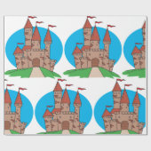 Castle With Flags Cadeaupapier (Vlak)