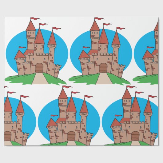 Castle With Flags Cadeaupapier (Vlak)