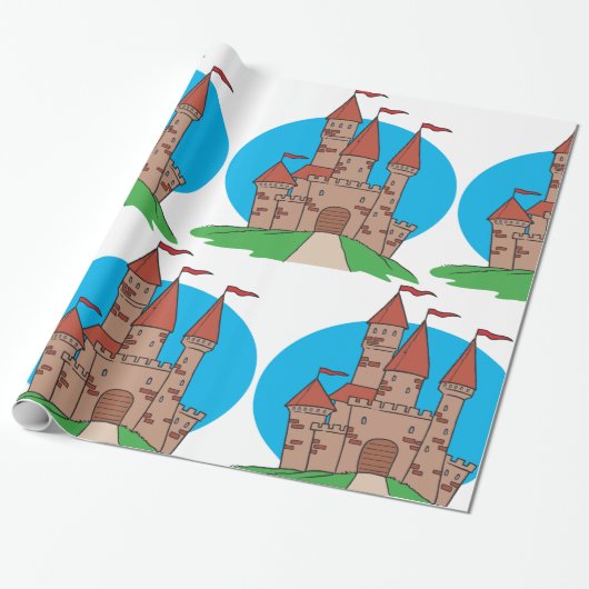 Castle With Flags Cadeaupapier (Uitgerold)