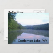 Castleman Lake, WV Briefkaart (Voorkant / Achterkant)