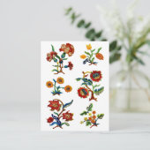 Castlemane Jacobean borduurwerk Briefkaart (Staand voorkant)