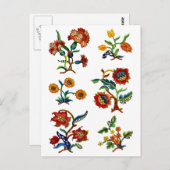 Castlemane Jacobean borduurwerk Briefkaart (Voorkant / Achterkant)