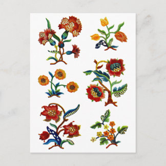 Castlemane Jacobean borduurwerk Briefkaart