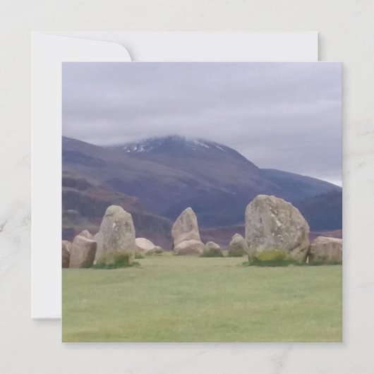 Castlerigg Stone Circle Flat Wenskaart Kaart (Voorkant)