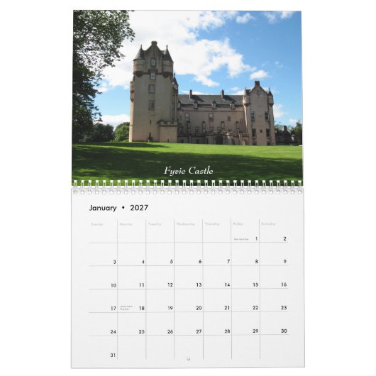 Castles of Scotland 2011Calendar Kalender (Jan 2027)