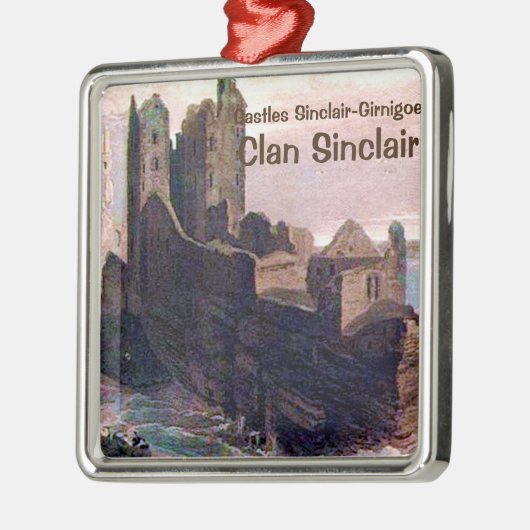 Castles Sinclair-Girnigoe - Clan Sinclair Metalen Ornament (Links)