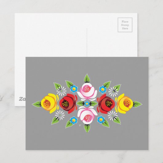 Castles - Traditionele kanaalfolkkunst Briefkaart (Voorkant / Achterkant)