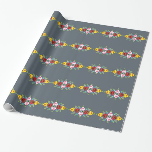 Castles - Traditionele kanaalfolkkunst Cadeaupapier (Uitgerold)