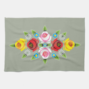 Castles - Traditionele kanaalfolkkunst Theedoek