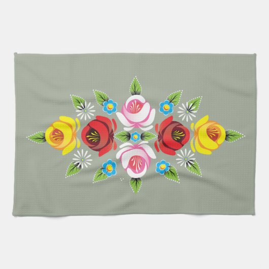 Castles - Traditionele kanaalfolkkunst Theedoek (Horizontaal)