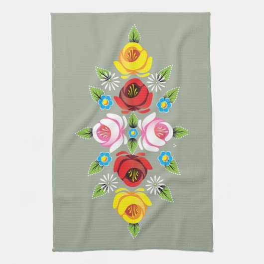 Castles - Traditionele kanaalfolkkunst Theedoek (Verticaal)