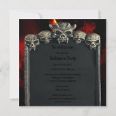 Castles & Vampire Skulls (op de rug) Halloween Par Kaart (Achterkant)