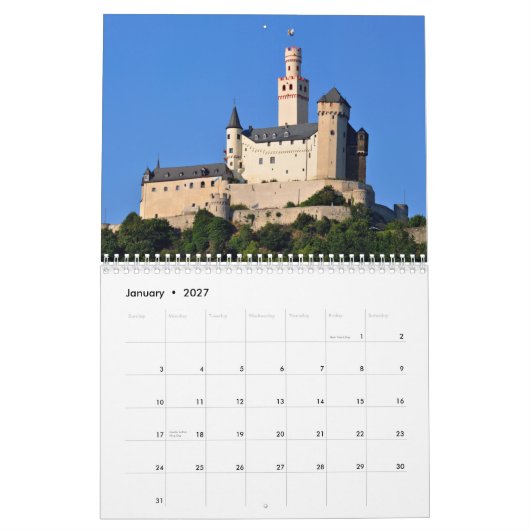 Castles Wall Agenda Kalender (Jan 2027)