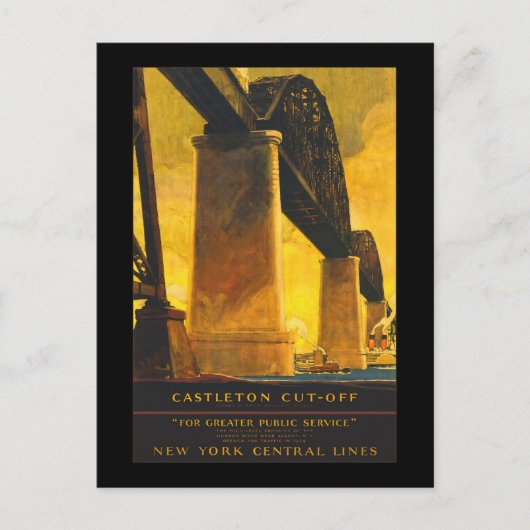 "Castleton Cut-off" New York Central Lines Briefkaart (Voorkant)