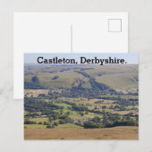 Castleton, Derbyshire. Feestdagenkaart (Voorkant / Achterkant)