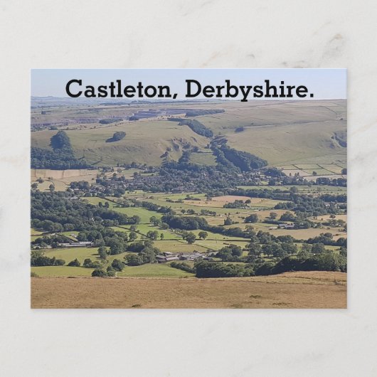 Castleton, Derbyshire. Feestdagenkaart (Voorkant)