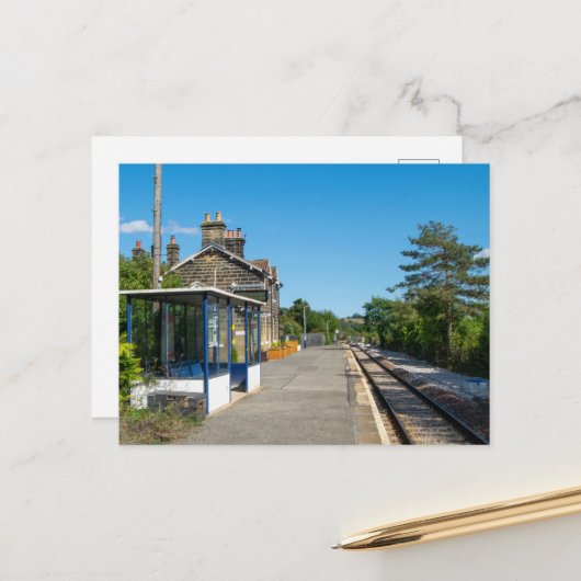 Castleton Moor Railway Station Briefkaart (Voorkant / Achterkant in situ)