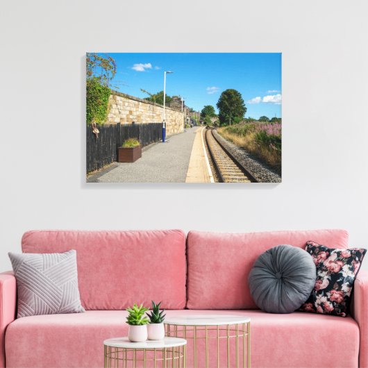 Castleton Moor Railway Station Canvas Afdruk (Insitu (Woonkamer))