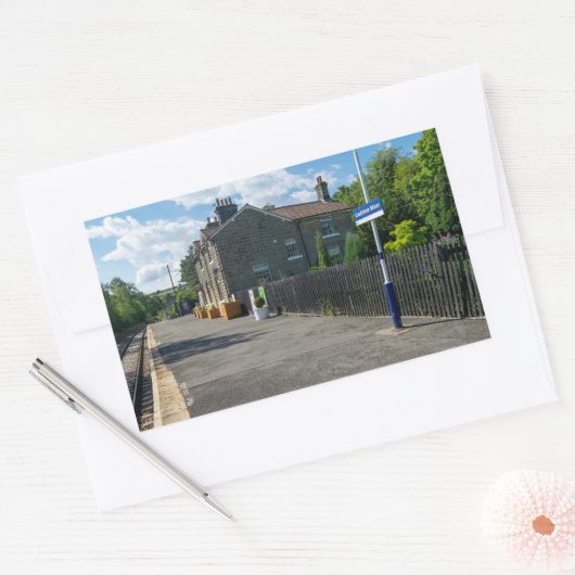 Castleton Moor Railway Station Rechthoekige Sticker (Envelop)