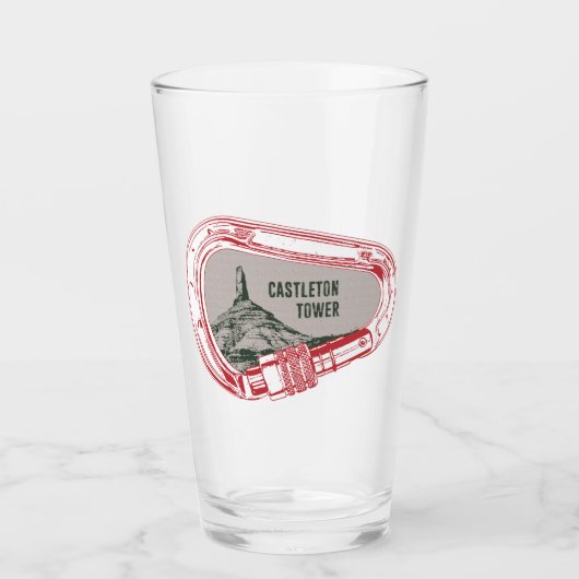 Castleton Tower, klimmer Carabiner Glas (Voorkant)