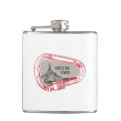 Castleton Tower, klimmer Carabiner Heupfles (Voorkant)