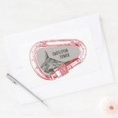 Castleton Tower, klimmer Carabiner Rechthoekige Sticker (Envelop)