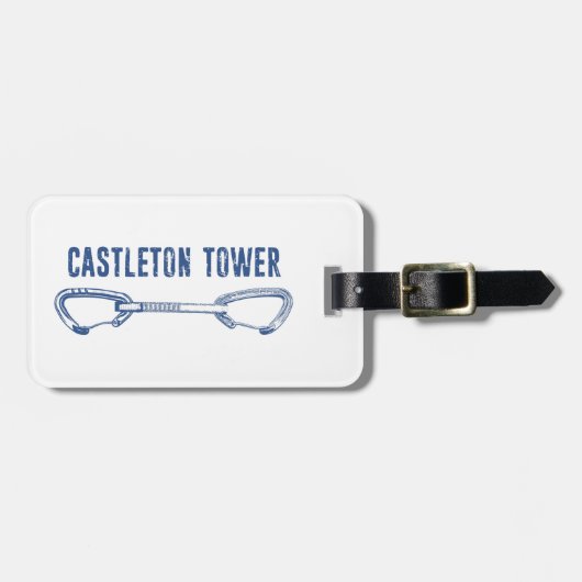 Castleton Tower klimt Quickdraw Bagagelabel (Voorkant horizontaal)
