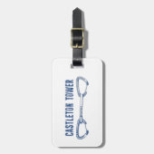 Castleton Tower klimt Quickdraw Bagagelabel (Voorkant verticaal)