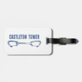 Castleton Tower klimt Quickdraw Bagagelabel (Achterkant horizontaal)