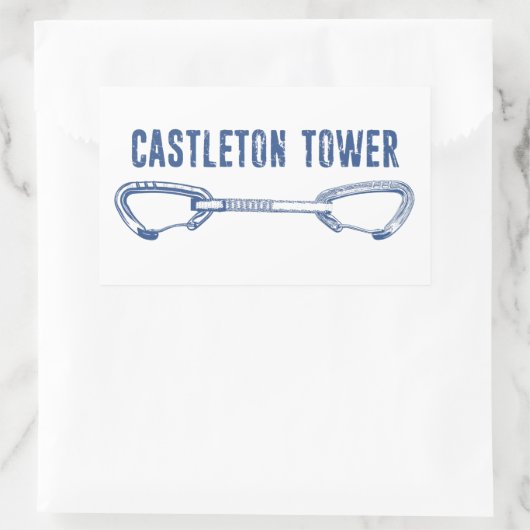 Castleton Tower klimt Quickdraw Rechthoekige Sticker (Tas)