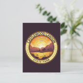 Castlewood Canyon State Park Colorado Badge Briefkaart (Staand voorkant)
