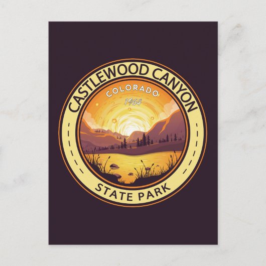 Castlewood Canyon State Park Colorado Badge Briefkaart (Voorkant)