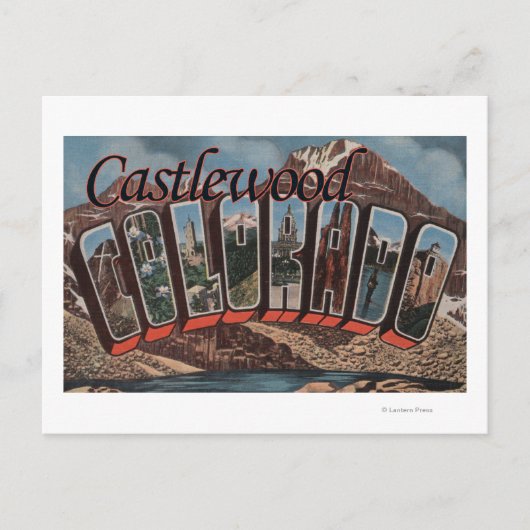 Castlewood, Colorado - grote lettertjes Briefkaart (Voorkant)