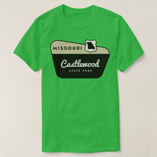 Castlewood State Park Missouri Welkomstbord T-shirt (Design voorkant)