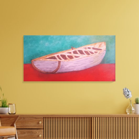 Castoff Rowboot Canvas Afdruk (Insitu (Woonkamer))