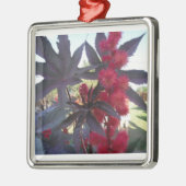Castor Bean Kerstversier Metalen Ornament (Links)