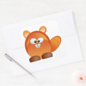 Castor Vierkante Sticker (Envelop)