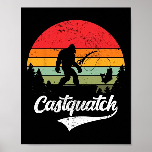 Castquatch Funny B Fisherman Vist Meme Poster (Voorkant)