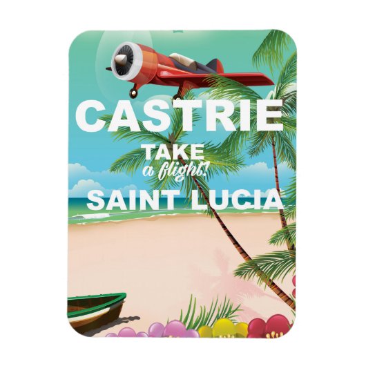 Castrie Saint Lucia vintage-poster Magneet (Verticaal)