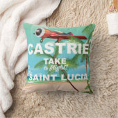 Castrie Saint Lucia vintage reisposter Kussen (Deken)